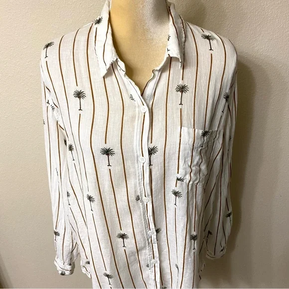 Rails Charli Stripe Palms Shirt - Picture 4 of 11
